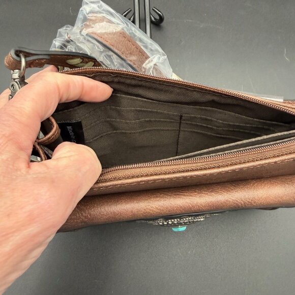 Tony Lama Western Style Faux Leather Crossbody Bag - Picture 5 of 7